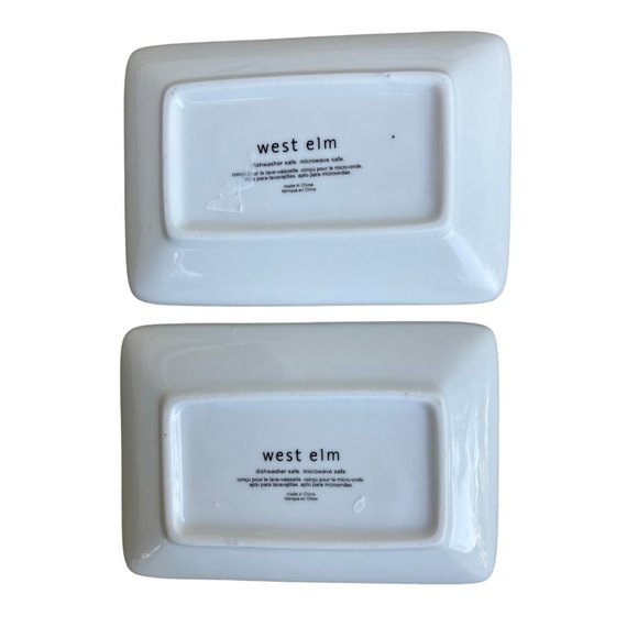 Vintage West Elm French Bulldog Silhouette Trinket Dishes Frenchie Friends - Picture 5 of 6